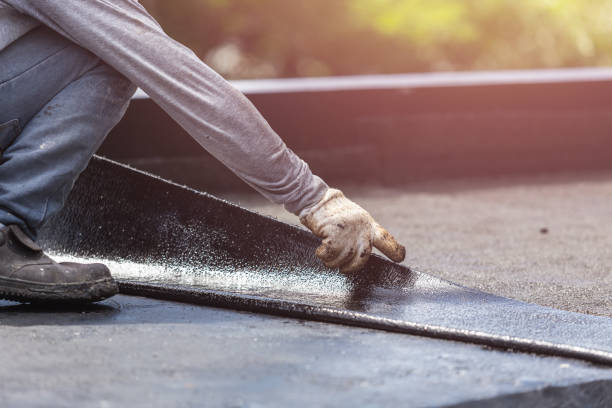 Professional Basement Waterproofing technician working in Muir, MI